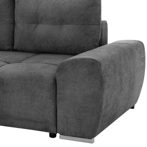 ΚΑΝΑΠΕΣ ΚΡΕΒΑΤΙ ΑΡΙΣΤΕΡΗ ΓΩΝΙΑ COMFYRA HM3336.01L ΓΚΡΙ ΥΦΑΣΜΑ 270x181x75Υεκ - Pakobazaar