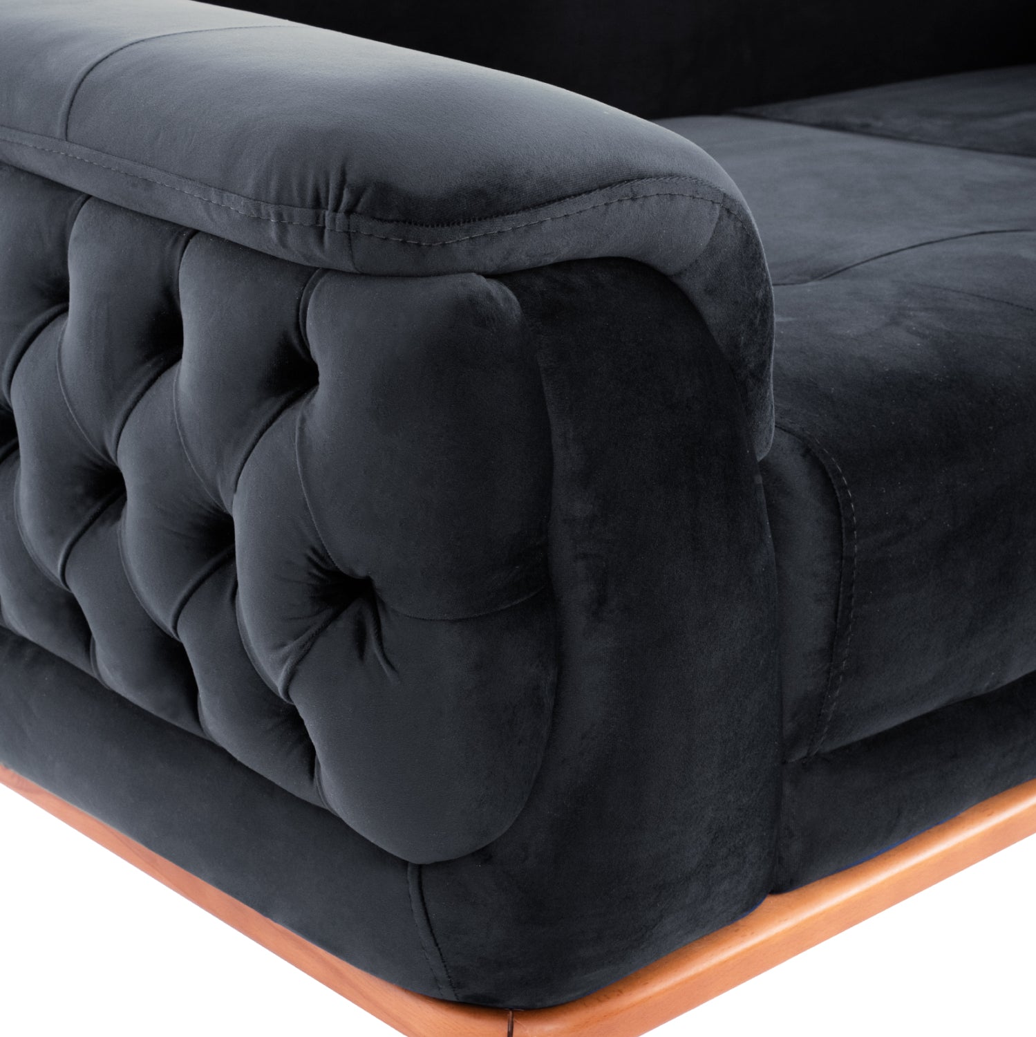 ΚΑΝΑΠΕΣ ΚΡΕΒΑΤΙ BENNINGTON 2ΘΕΣΙΟΣ ΜΑΥΡΟΣ HM3250.01 180x95x80 εκ. - Pakobazaar