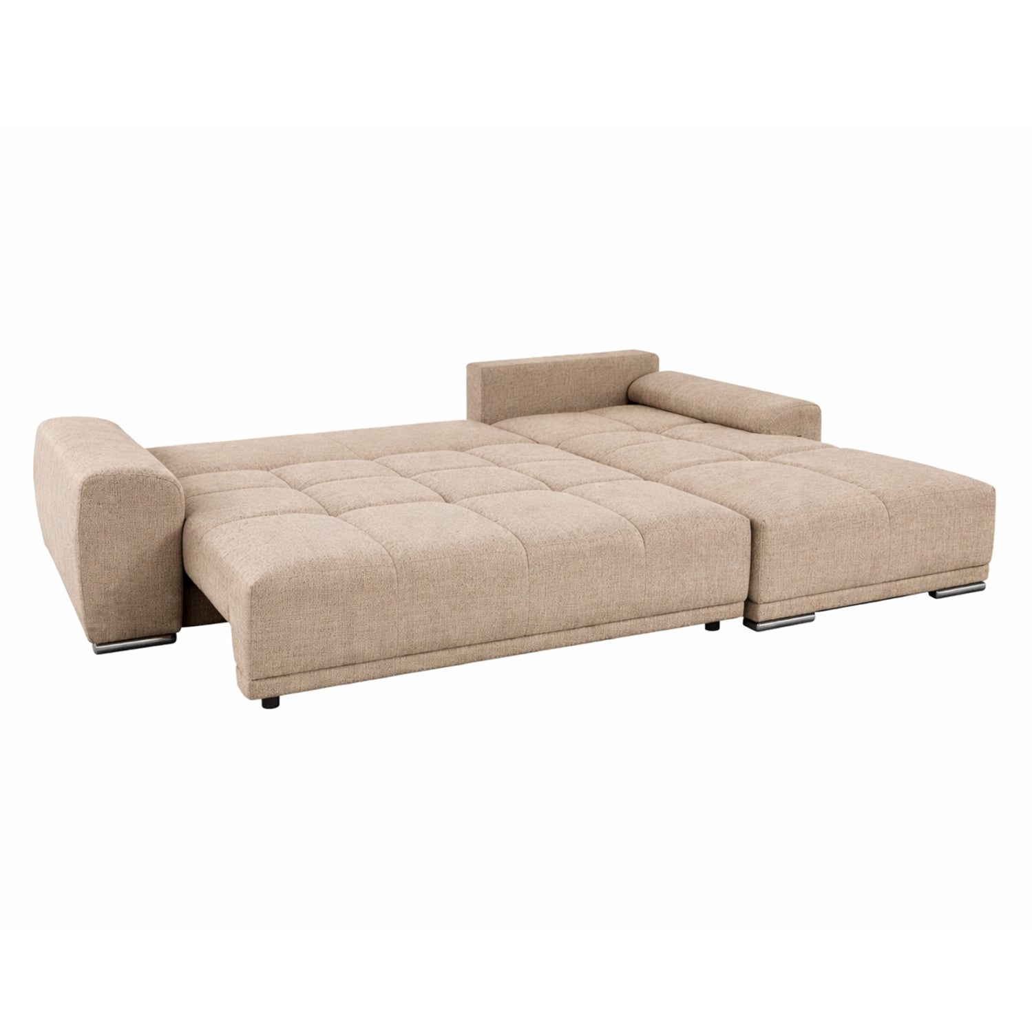 ΚΑΝΑΠΕΣ ΚΡΕΒΑΤΙ ΔΕΞΙΑ ΓΩΝΙΑ COMFYRA HM3336.03R ΜΠΕΖ ΥΦΑΣΜΑ 270x181x75Υεκ - Pakobazaar