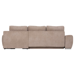 ΚΑΝΑΠΕΣ ΚΡΕΒΑΤΙ ΔΕΞΙΑ ΓΩΝΙΑ COMFYRA HM3336.03R ΜΠΕΖ ΥΦΑΣΜΑ 270x181x75Υεκ - Pakobazaar
