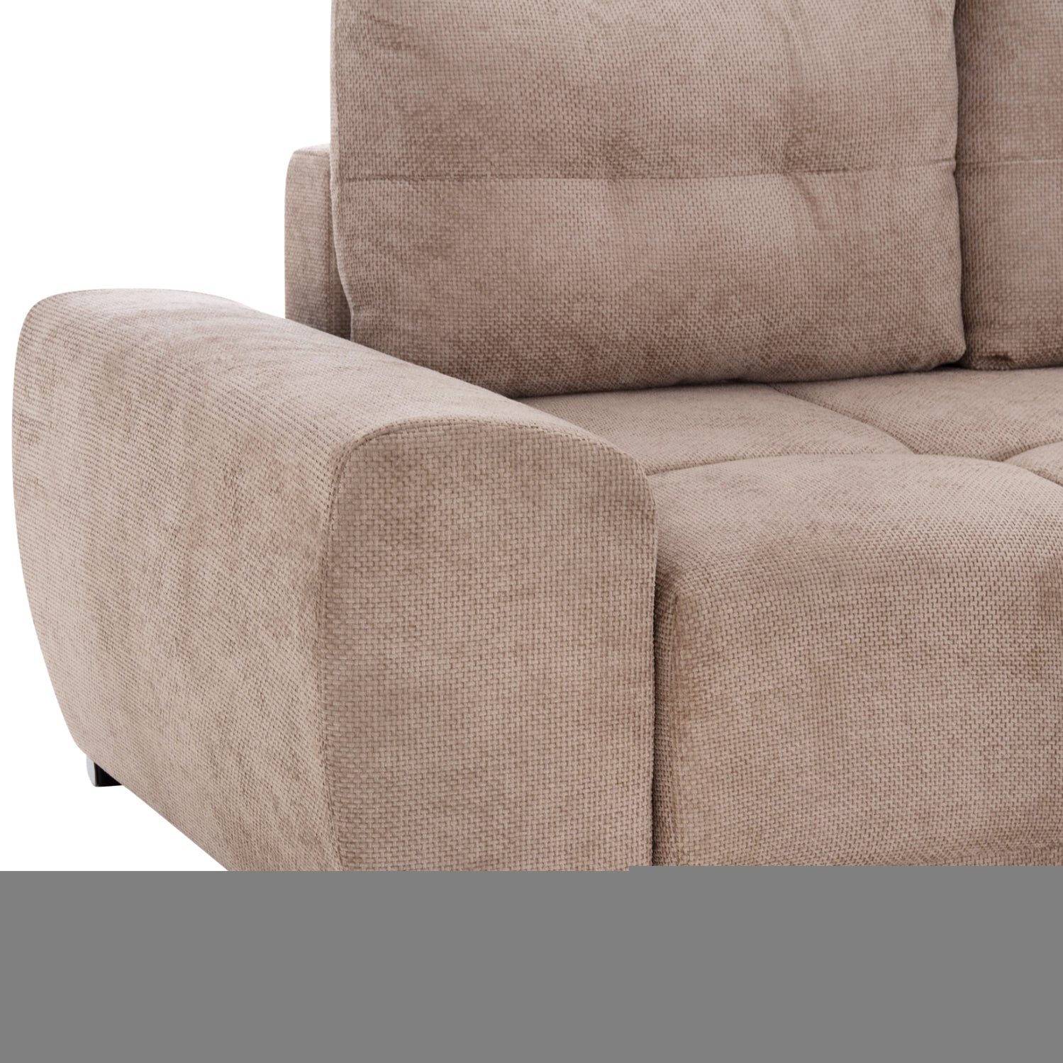ΚΑΝΑΠΕΣ ΚΡΕΒΑΤΙ ΔΕΞΙΑ ΓΩΝΙΑ COMFYRA HM3336.03R ΜΠΕΖ ΥΦΑΣΜΑ 270x181x75Υεκ - Pakobazaar
