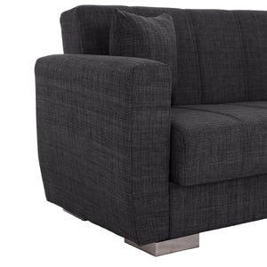 ΚΑΝΑΠΕΣ ΚΡΕΒΑΤΙ POLYA ΔΙΘΕΣΙΟΣ ΓΚΡΙ HM3241.03 153x87x77Υεκ. - Pakobazaar