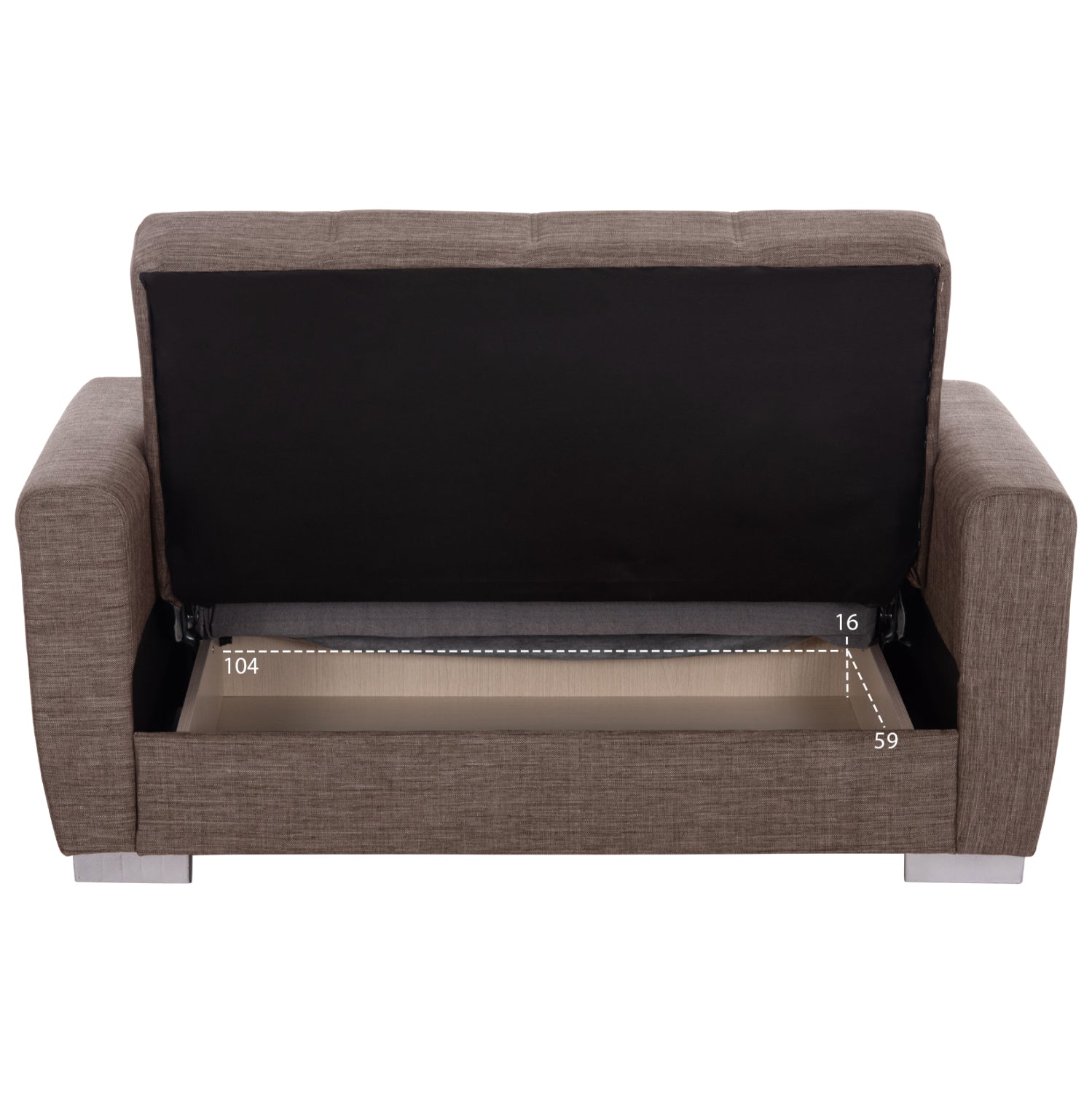 ΚΑΝΑΠΕΣ ΚΡΕΒΑΤΙ POLYA ΔΙΘΕΣΙΟΣ ΚΑΦΕ HM3241.02 153x87x77 εκ. - Pakobazaar