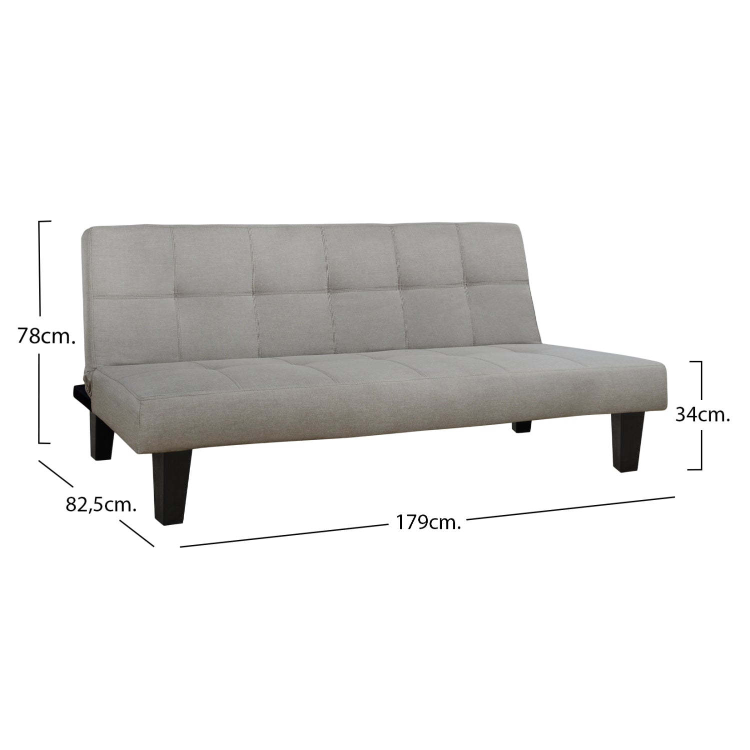 ΚΑΝΑΠΕΣ ΚΡΕΒΑΤΙ ODESSA HM3000.01 ΥΦΑΣΜΑ ΜΠΕΖ 179x80x79 εκ. - Pakobazaar