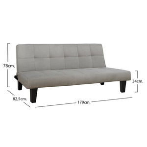 ΚΑΝΑΠΕΣ ΚΡΕΒΑΤΙ ODESSA HM3000.01 ΥΦΑΣΜΑ ΜΠΕΖ 179x80x79 εκ. - Pakobazaar
