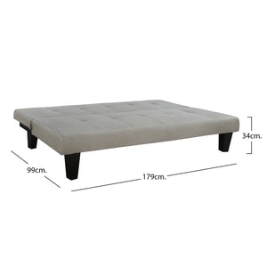 ΚΑΝΑΠΕΣ ΚΡΕΒΑΤΙ ODESSA HM3000.01 ΥΦΑΣΜΑ ΜΠΕΖ 179x80x79 εκ. - Pakobazaar