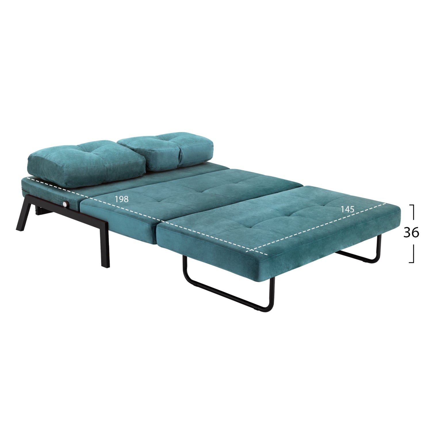 ΚΑΝΑΠΕΣ ΚΡΕΒΑΤΙ CONSTANCE HM3079.15 ΒΕΛΟΥΔΟ MENTA 2½ ΘΕΣΙΟΣ 151x92x66Υεκ. - Pakobazaar