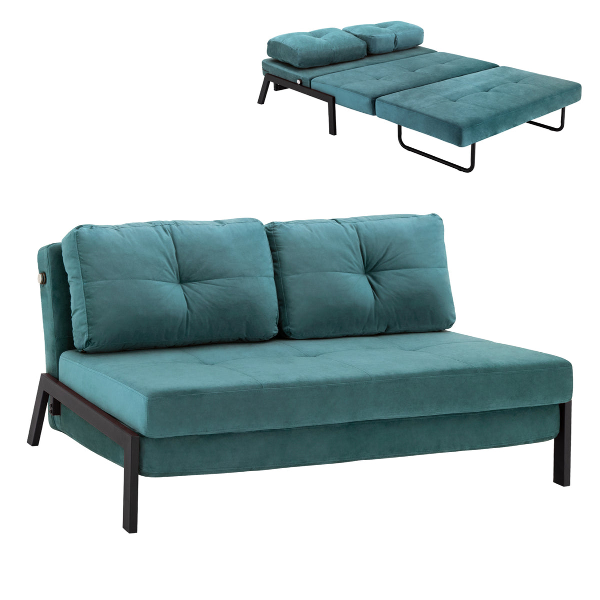 ΚΑΝΑΠΕΣ ΚΡΕΒΑΤΙ CONSTANCE HM3079.15 ΒΕΛΟΥΔΟ MENTA 2½ ΘΕΣΙΟΣ 151x92x66Υεκ. - Pakobazaar