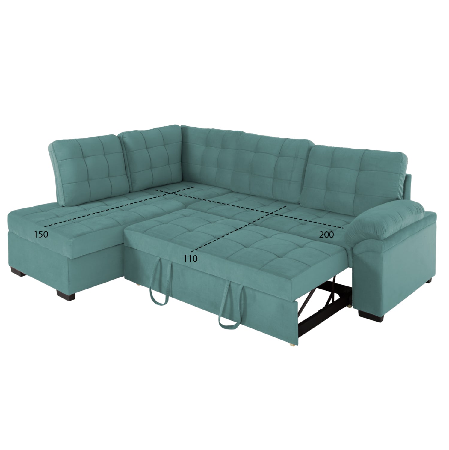 ΚΑΝΑΠΕΣ ΚΡΕΒΑΤΙ JADE HM3144.04L ΑΡΙΣΤΕΡΗ ΓΩΝΙΑ ΒΕΡΑΜΑΝ ΒΕΛΟΥΔΟ 250x80-180x73-88Υεκ. - Pakobazaar