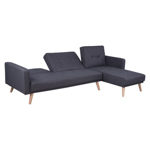 ΚΑΝΑΠΕΣ ΚΡΕΒΑΤΙ ΓΩΝΙΑ ΑΝΑΣΤΡΕΨΙΜΗ TALIA HM3153 ΜΕ ΓΚΡΙ ΥΦΑΣΜΑ 269X152X87Y εκ. - Pakobazaar