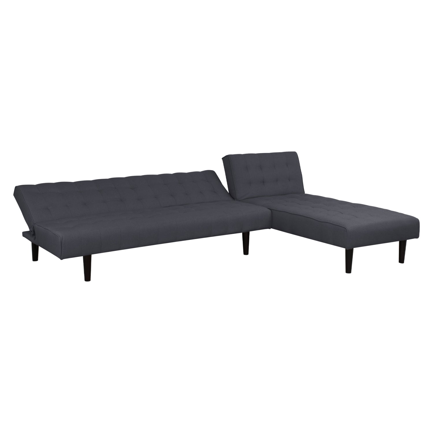 ΚΑΝΑΠΕΣ ΚΡΕΒΑΤΙ ΓΩΝΙΑ ΑΝΑΣΤΡΕΨΙΜΗ ZELDA HM3154.01 ΜΕ ΓΚΡΙ ΥΦΑΣΜΑ 254X163X74Y εκ. - Pakobazaar