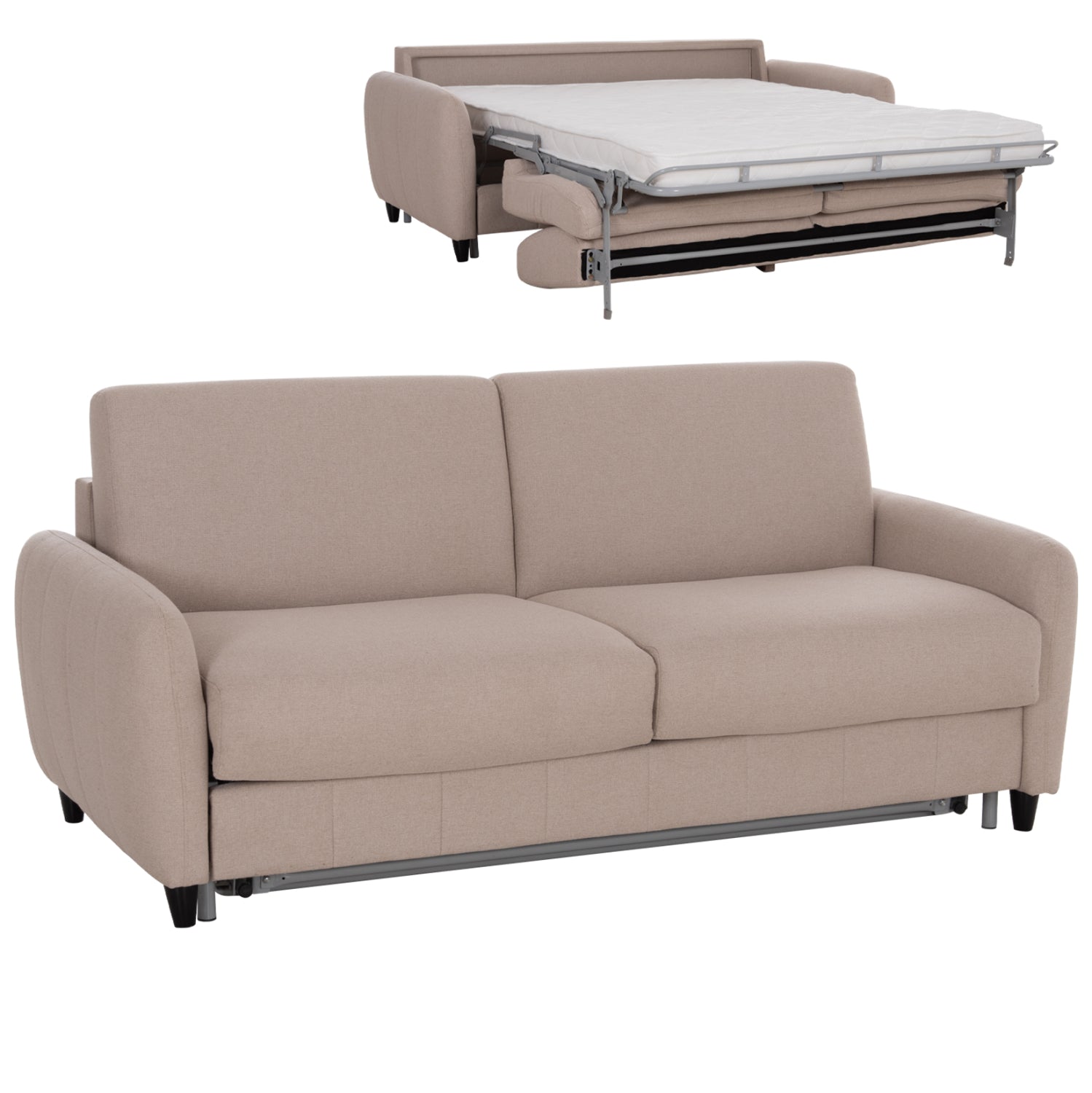 ΚΑΝΑΠΕΣ-ΚΡΕΒΑΤΙ ΜΕ ΑΝΑΔΙΠΛ.ΣΤΡΩΜΑ ETUDINE HM3311.02 ΜΠΕΖ ΥΦΑΣΜΑ 190x98x90Υεκ - Pakobazaar