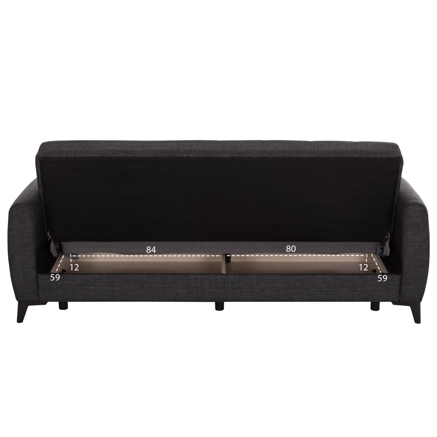 ΚΑΝΑΠΕΣ ΚΡΕΒΑΤΙ ΜΕ ΑΠΟΘ.ΧΩΡΟ TΡΙΘΕΣΙΟΣ NIKKO HM3292.01 ΓΚΡΙ ΥΦΑΣΜΑ 209x76x83Υεκ. - Pakobazaar