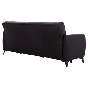 ΚΑΝΑΠΕΣ ΚΡΕΒΑΤΙ ΜΕ ΑΠΟΘ.ΧΩΡΟ TΡΙΘΕΣΙΟΣ NIKKO HM3292.11 ΜΑΥΡΟ PU 207x80x82Υεκ. - Pakobazaar