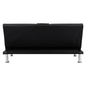 ΚΑΝΑΠΕΣ ΚΡΕΒΑΤΙ BENIN ΜΕ ΜΑΥΡΟ PU 165x76,5x79 εκ ΚΑΙ ΠΤΥΣΣΟΜΕΝΟ ΜΠΡΑΤΣΟ HM3157.01 - Pakobazaar