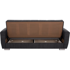 ΚΑΝΑΠΕΣ ΚΡΕΒΑΤΙ POLYA ΤΡΙΘΕΣΙΟΣ HM3240.03 ΓΚΡΙ 215x85x76Υ εκ. - Pakobazaar