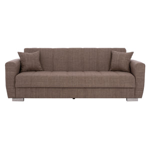 ΚΑΝΑΠΕΣ ΚΡΕΒΑΤΙ POLYA ΤΡΙΘΕΣΙΟΣ ΚΑΦΕ HM3240.02 215x80x77 εκ. - Pakobazaar