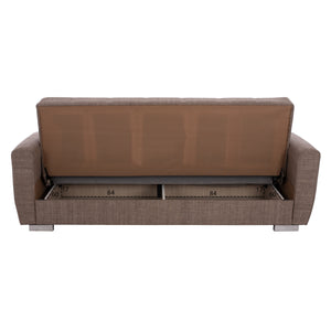 ΚΑΝΑΠΕΣ ΚΡΕΒΑΤΙ POLYA ΤΡΙΘΕΣΙΟΣ ΚΑΦΕ HM3240.02 215x80x77 εκ. - Pakobazaar
