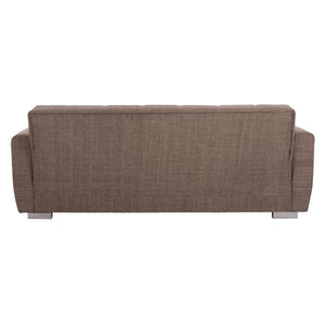 ΚΑΝΑΠΕΣ ΚΡΕΒΑΤΙ POLYA ΤΡΙΘΕΣΙΟΣ ΚΑΦΕ HM3240.02 215x80x77 εκ. - Pakobazaar