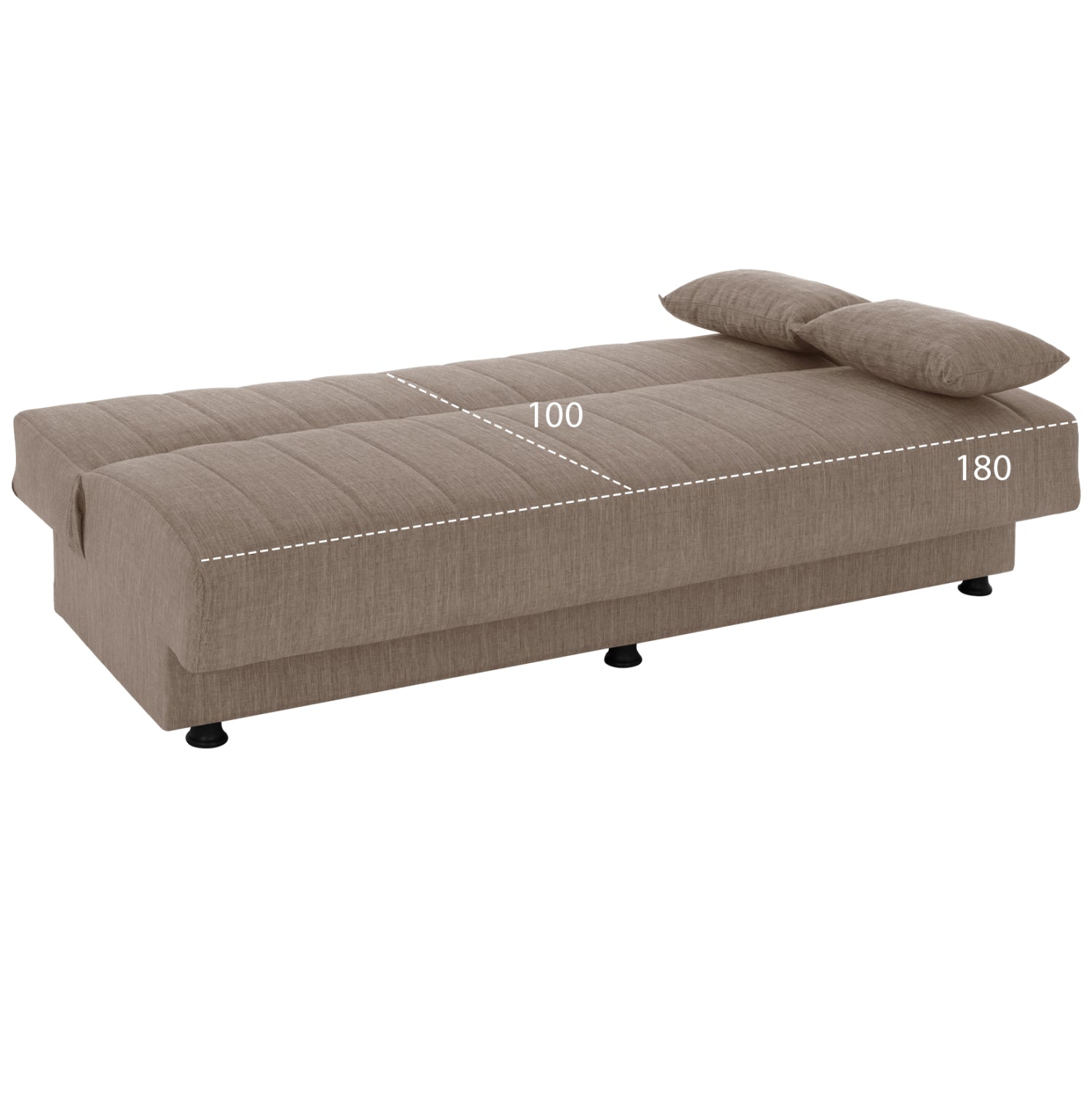ΚΑΝΑΠΕΣ ΚΡΕΒΑΤΙ ANDRI ΤΡΙΘΕΣΙΟΣ ΜΠΕΖ HM3239.04 180x83x74Υ εκ. - Pakobazaar