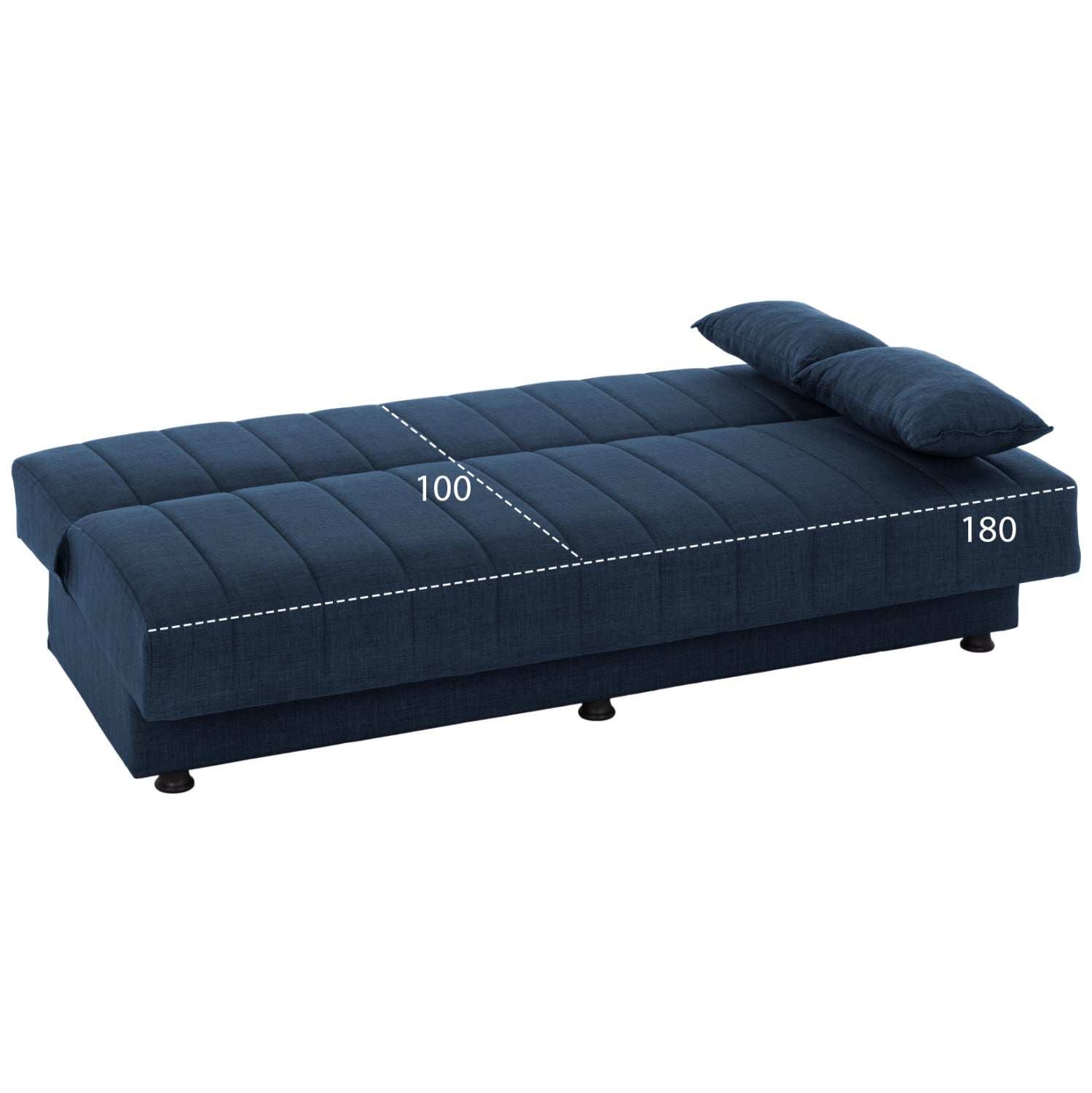 ΚΑΝΑΠΕΣ ΚΡΕΒΑΤΙ ANDRI ΤΡΙΘΕΣΙΟΣ ΜΠΛΕ HM3239.07 180x83x74Y εκ. - Pakobazaar