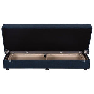 ΚΑΝΑΠΕΣ ΚΡΕΒΑΤΙ ANDRI ΤΡΙΘΕΣΙΟΣ ΜΠΛΕ HM3239.07 180x83x74Y εκ. - Pakobazaar