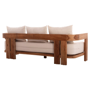 ΚΑΝΑΠΕΣ ΤΡΙΘΕΣΙΟΣ ΣΕΙΡΑ KIOTO HM6382 ΞΥΛΟ TEAK ΦΥΣΙΚΟ-ΜΠΕΖ ΜΑΞΙΛΑΡΙΑ 210x74x72Υεκ. - Pakobazaar