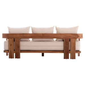 ΚΑΝΑΠΕΣ ΤΡΙΘΕΣΙΟΣ ΣΕΙΡΑ KIOTO HM6382 ΞΥΛΟ TEAK ΦΥΣΙΚΟ-ΜΠΕΖ ΜΑΞΙΛΑΡΙΑ 210x74x72Υεκ. - Pakobazaar