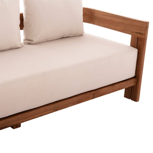 ΚΑΝΑΠΕΣ ΤΡΙΘΕΣΙΟΣ ΣΕΙΡΑ KIOTO HM6382 ΞΥΛΟ TEAK ΦΥΣΙΚΟ-ΜΠΕΖ ΜΑΞΙΛΑΡΙΑ 210x74x72Υεκ. - Pakobazaar