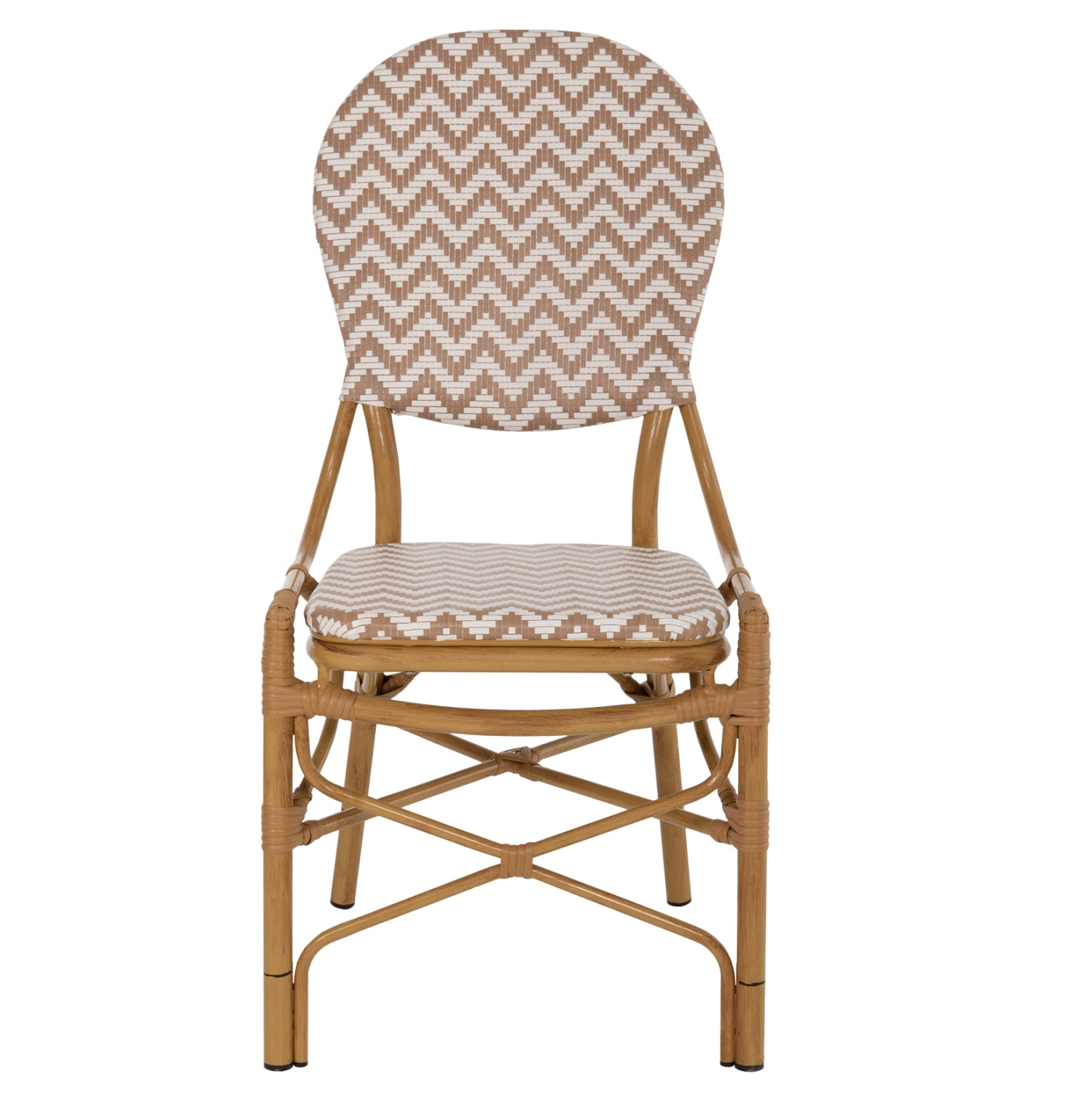 ΚΑΡΕΚΛΑ ΑΛΟΥΜΙΝΙΟΥ BAMBOO LOOK ΦΥΣΙΚΟ - ΛΕΥΚΟ HM5927.03 46x56x95Yεκ. - Pakobazaar