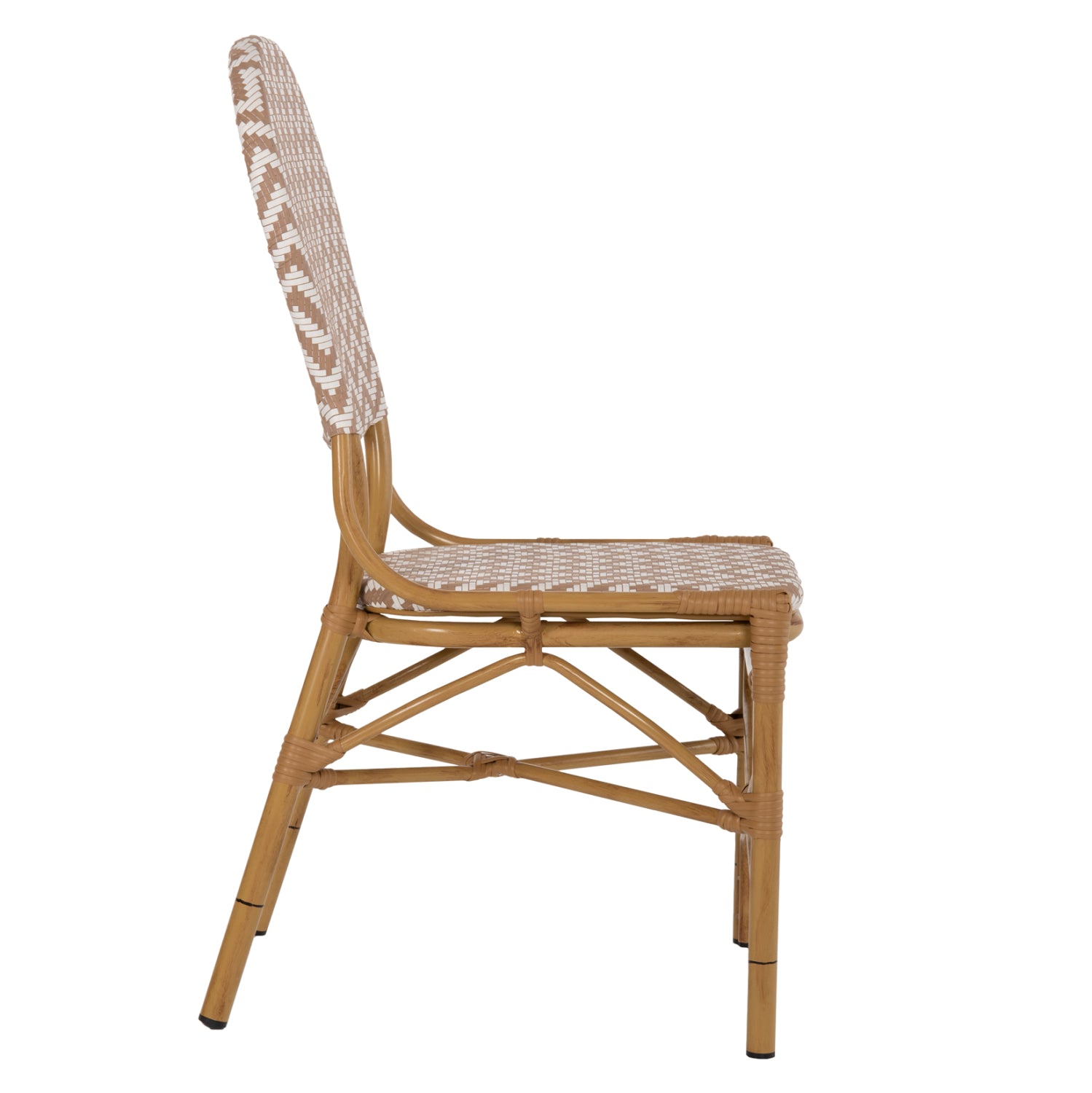 ΚΑΡΕΚΛΑ ΑΛΟΥΜΙΝΙΟΥ BAMBOO LOOK ΦΥΣΙΚΟ - ΛΕΥΚΟ HM5927.03 46x56x95Yεκ. - Pakobazaar