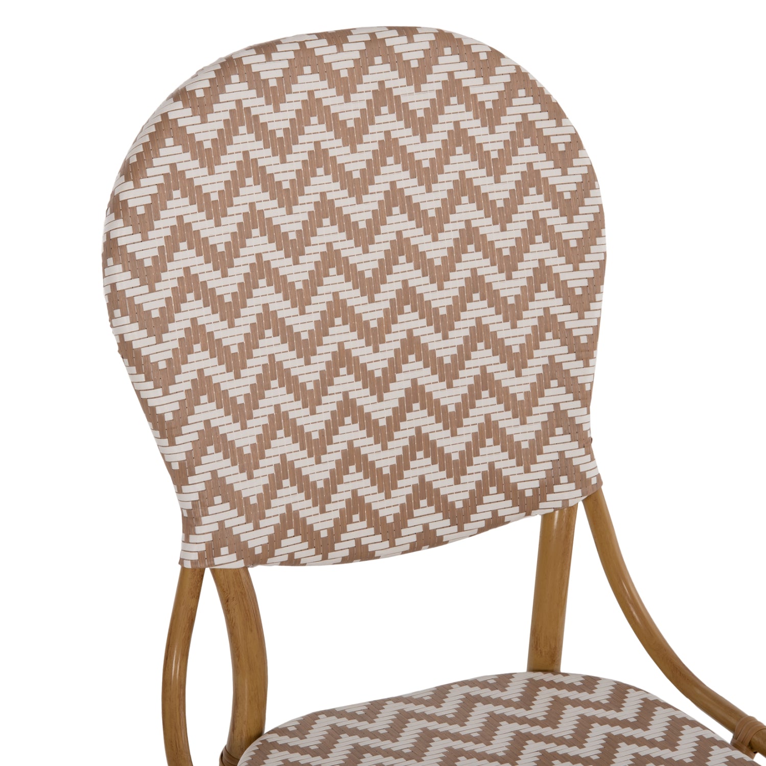 ΚΑΡΕΚΛΑ ΑΛΟΥΜΙΝΙΟΥ BAMBOO LOOK ΦΥΣΙΚΟ - ΛΕΥΚΟ HM5927.03 46x56x95Yεκ. - Pakobazaar