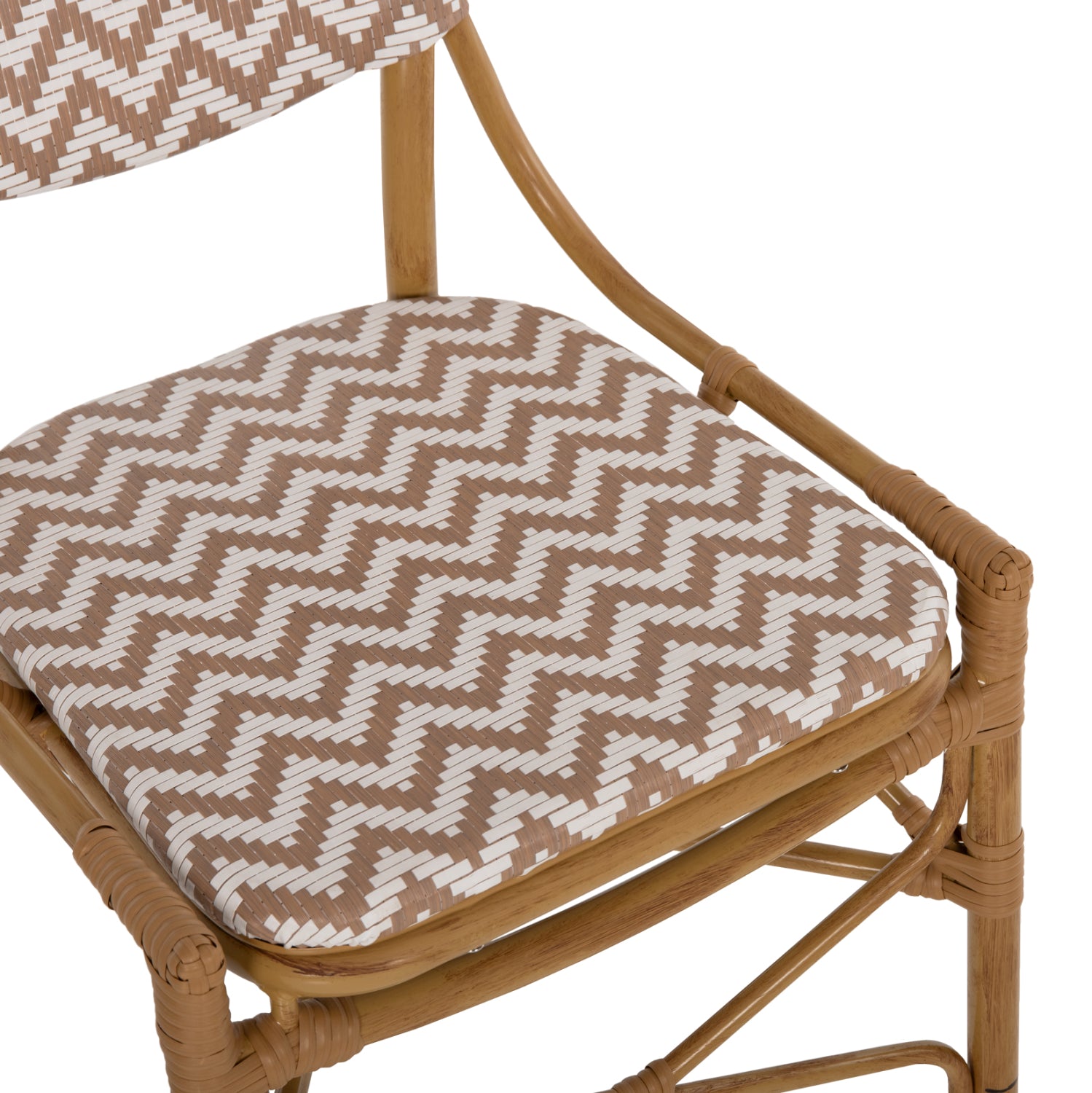 ΚΑΡΕΚΛΑ ΑΛΟΥΜΙΝΙΟΥ BAMBOO LOOK ΦΥΣΙΚΟ - ΛΕΥΚΟ HM5927.03 46x56x95Yεκ. - Pakobazaar