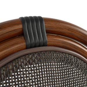 ΚΑΡΕΚΛΑ ΑΛΟΥΜΙΝΙΟΥ KASON BAMBOO LOOK ΚΑΦΕ ΜΕ TEXTLINE 40,5x56,5x89,5 εκ. HM5026 - Pakobazaar
