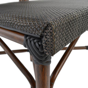 ΚΑΡΕΚΛΑ ΑΛΟΥΜΙΝΙΟΥ KASON BAMBOO LOOK ΚΑΦΕ ΜΕ TEXTLINE 40,5x56,5x89,5 εκ. HM5026 - Pakobazaar