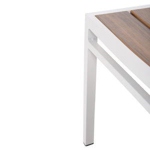 ΚΑΡΕΚΛΑ ΑΛΟΥΜΙΝΙΟΥ SAGA HM6063.01 ΛΕΥΚΗ ΜΕ POLYWOOD 46x52x86Υεκ. - Pakobazaar