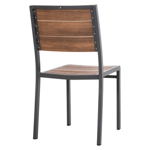ΚΑΡΕΚΛΑ ΑΛΟΥΜΙΝΙΟΥ SAGA HM6063.02 ΣΚΟΥΡΟ ΓΚΡΙ ΜΕ POLYWOOD 46x52x86Υεκ. - Pakobazaar