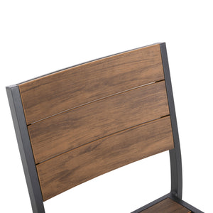 ΚΑΡΕΚΛΑ ΑΛΟΥΜΙΝΙΟΥ SAGA HM6063.02 ΣΚΟΥΡΟ ΓΚΡΙ ΜΕ POLYWOOD 46x52x86Υεκ. - Pakobazaar