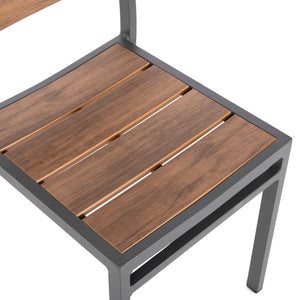 ΚΑΡΕΚΛΑ ΑΛΟΥΜΙΝΙΟΥ SAGA HM6063.02 ΣΚΟΥΡΟ ΓΚΡΙ ΜΕ POLYWOOD 46x52x86Υεκ. - Pakobazaar