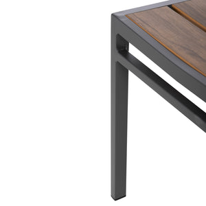 ΚΑΡΕΚΛΑ ΑΛΟΥΜΙΝΙΟΥ SAGA HM6063.02 ΣΚΟΥΡΟ ΓΚΡΙ ΜΕ POLYWOOD 46x52x86Υεκ. - Pakobazaar