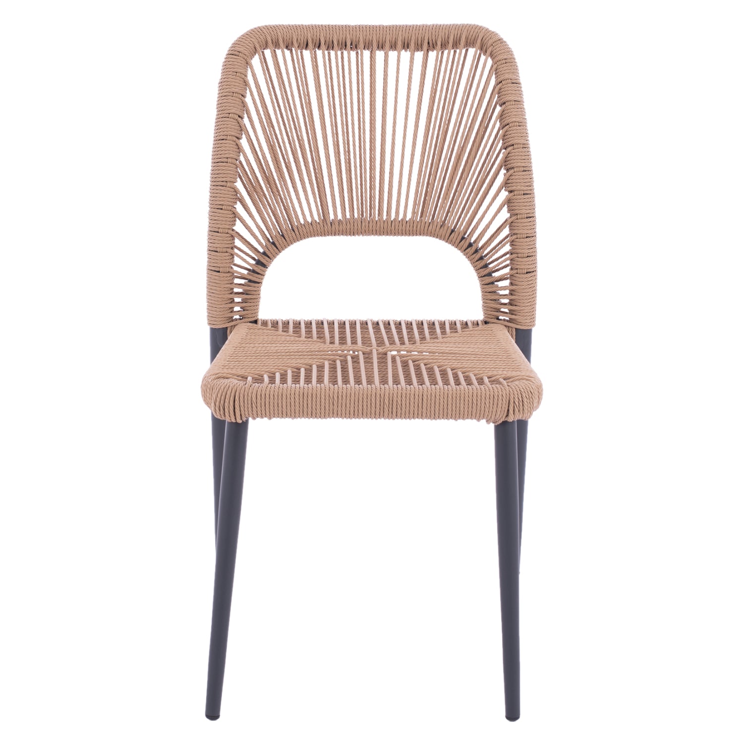 ΚΑΡΕΚΛΑ ΑΛΟΥΜΙΝΙΟΥ ΓΚΡΙ ΜΕ P.E.TWIST RATTAN ΜΠΕΖ HM5770.02 45x63x82Υ εκ. - Pakobazaar