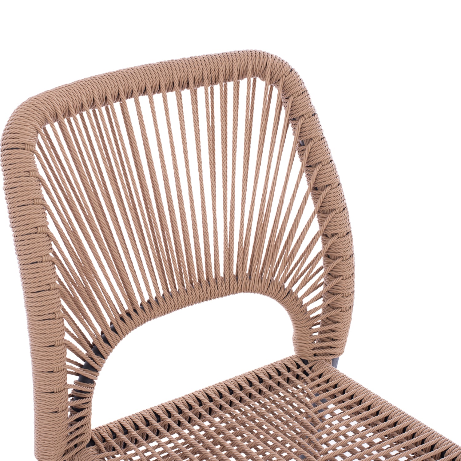 ΚΑΡΕΚΛΑ ΑΛΟΥΜΙΝΙΟΥ ΓΚΡΙ ΜΕ P.E.TWIST RATTAN ΜΠΕΖ HM5770.02 45x63x82Υ εκ. - Pakobazaar