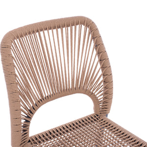 ΚΑΡΕΚΛΑ ΑΛΟΥΜΙΝΙΟΥ ΓΚΡΙ ΜΕ P.E.TWIST RATTAN ΜΠΕΖ HM5770.02 45x63x82Υ εκ. - Pakobazaar