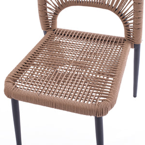 ΚΑΡΕΚΛΑ ΑΛΟΥΜΙΝΙΟΥ ΓΚΡΙ ΜΕ P.E.TWIST RATTAN ΜΠΕΖ HM5770.02 45x63x82Υ εκ. - Pakobazaar