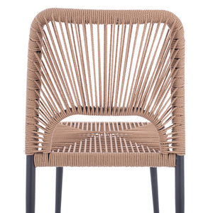 ΚΑΡΕΚΛΑ ΑΛΟΥΜΙΝΙΟΥ ΓΚΡΙ ΜΕ P.E.TWIST RATTAN ΜΠΕΖ HM5770.02 45x63x82Υ εκ. - Pakobazaar