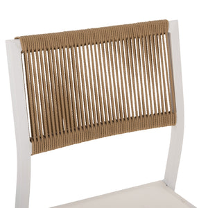 ΚΑΡΕΚΛΑ ΑΛΟΥΜΙΝΙΟΥ ΛΕΥΚΗ ΜΠΕΖ RATTAN & TEXTLINE HM5921.02 46x55,5x83Yεκ. - Pakobazaar