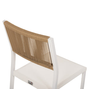ΚΑΡΕΚΛΑ ΑΛΟΥΜΙΝΙΟΥ ΛΕΥΚΗ ΜΠΕΖ RATTAN & TEXTLINE HM5921.02 46x55,5x83Yεκ. - Pakobazaar