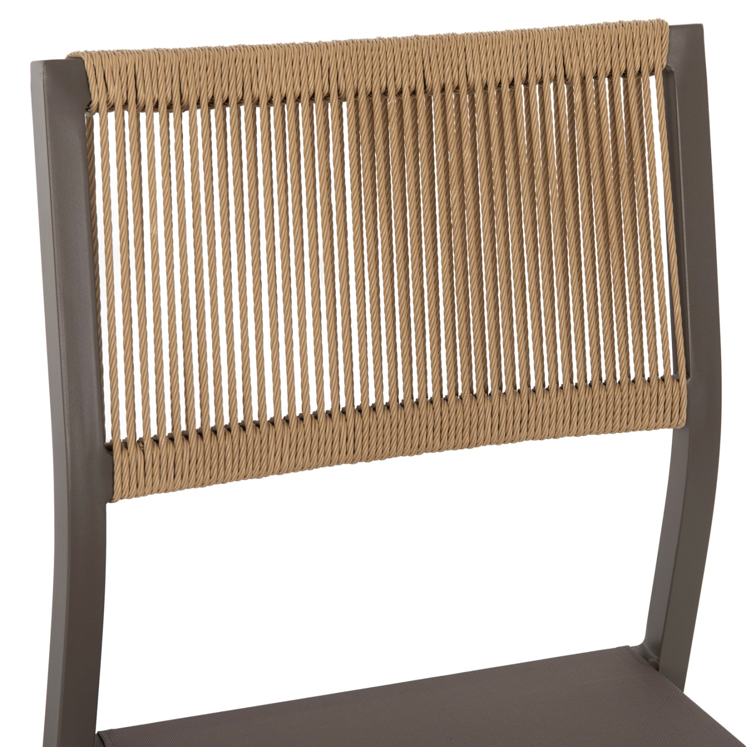ΚΑΡΕΚΛΑ ΑΛΟΥΜΙΝΙΟΥ ΣΑΜΠΑΝΙ ΜΕ RATTAN & TEXTLINE HM5921.03 46x55,5x83 εκ. - Pakobazaar