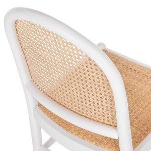 ΚΑΡΕΚΛΑ ΑΠΟ ΟΞΙΑ ΣΕ ΛΕΥΚΟ-RATTAN ΜΠΕΖ HM9407.03 43x50x87Yεκ. - Pakobazaar