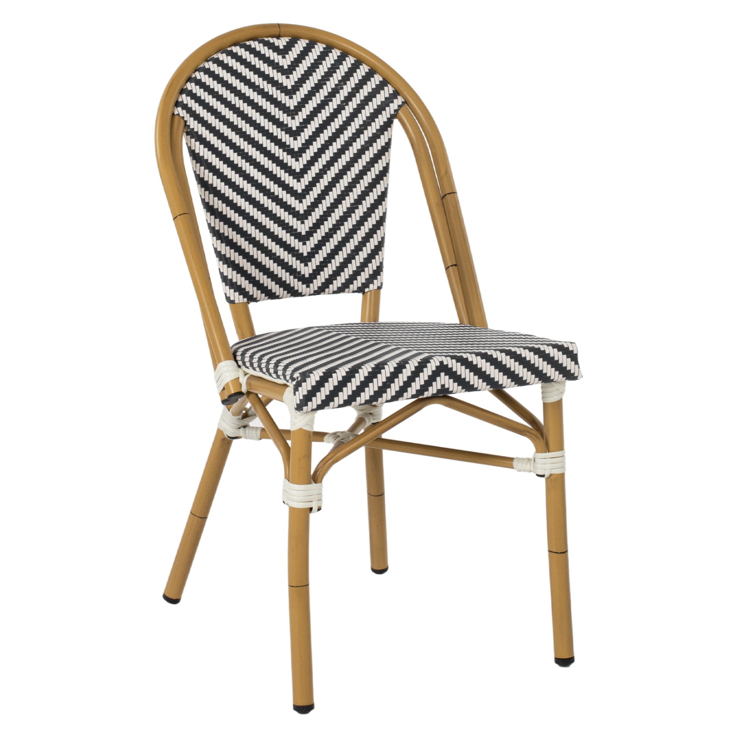 ΚΑΡΕΚΛΑ BAMBOO LOOK ΜΑΥΡΟ-ΛΕΥΚΟ HM5860.01 46x56x88Y εκ. - Pakobazaar